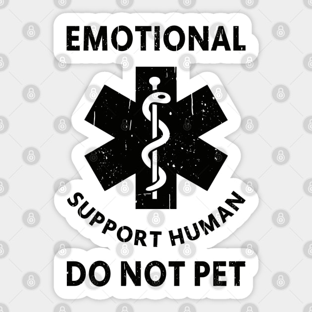 Emotional Support Human Sticker by Polos